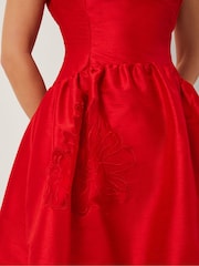 Monsoon Red Frida Cutwork Midi Dress - Image 5 of 6