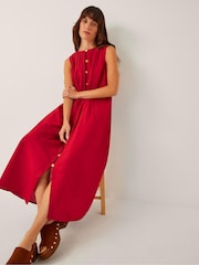 Monsoon Monica Sleeveless Pleated Midi Dress - Imagem 2 de 4