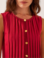 Monsoon Monica Sleeveless Pleated Midi Dress - Imagem 3 de 4