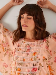 Monsoon Cassia Shirred Floral Print Blouse - Imagem 3 de 5