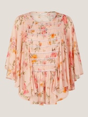 Monsoon Cassia Shirred Floral Print Blouse - Imagem 5 de 5