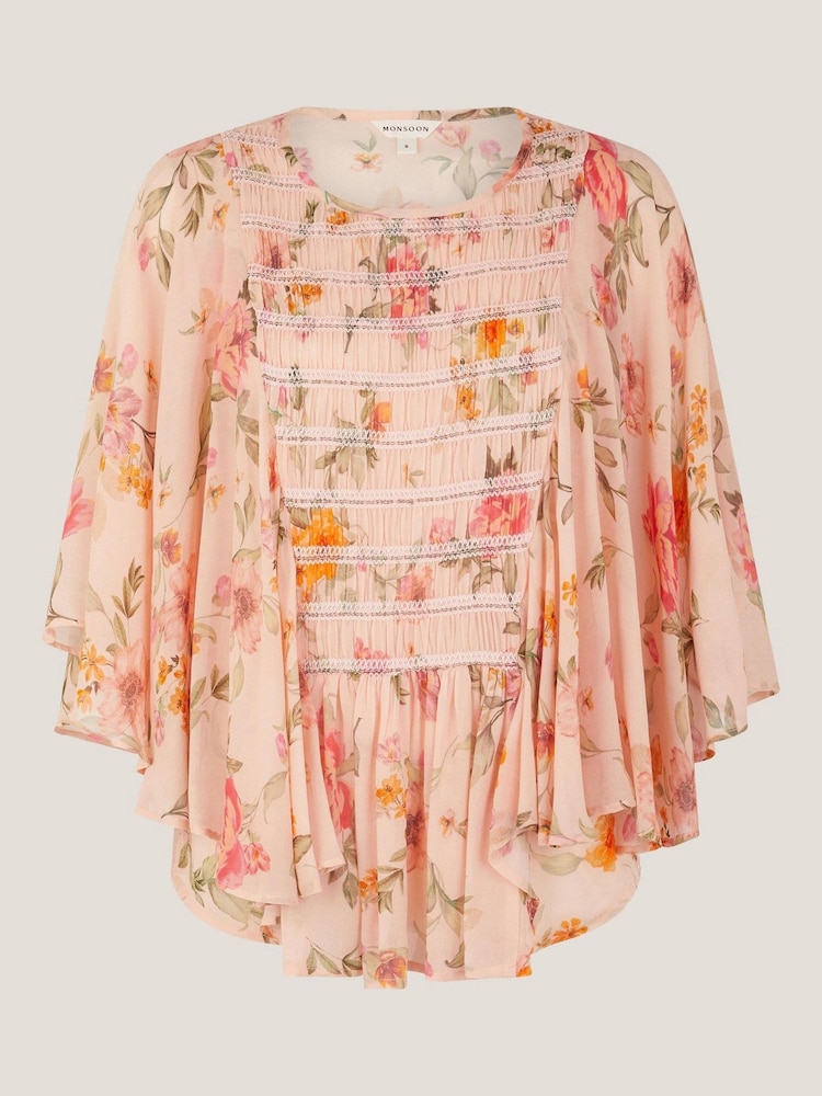 Monsoon Cassia Shirred Floral Print Blouse - Imagem 5 de 5