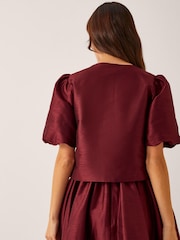 Monsoon Red Mya Puff Sleeve Jacket - Image 2 of 5