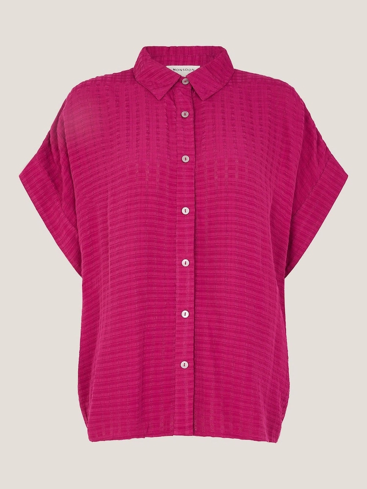 Monsoon Pink Paige Slouchy Shirt - Image 1 of 1