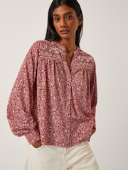 Monsoon Pink Laurelie Floral Print Jersey Blouse - Image 1 of 4
