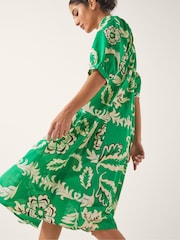 Monsoon Green Kristen Floral Print Smock Dress - Image 1 of 2