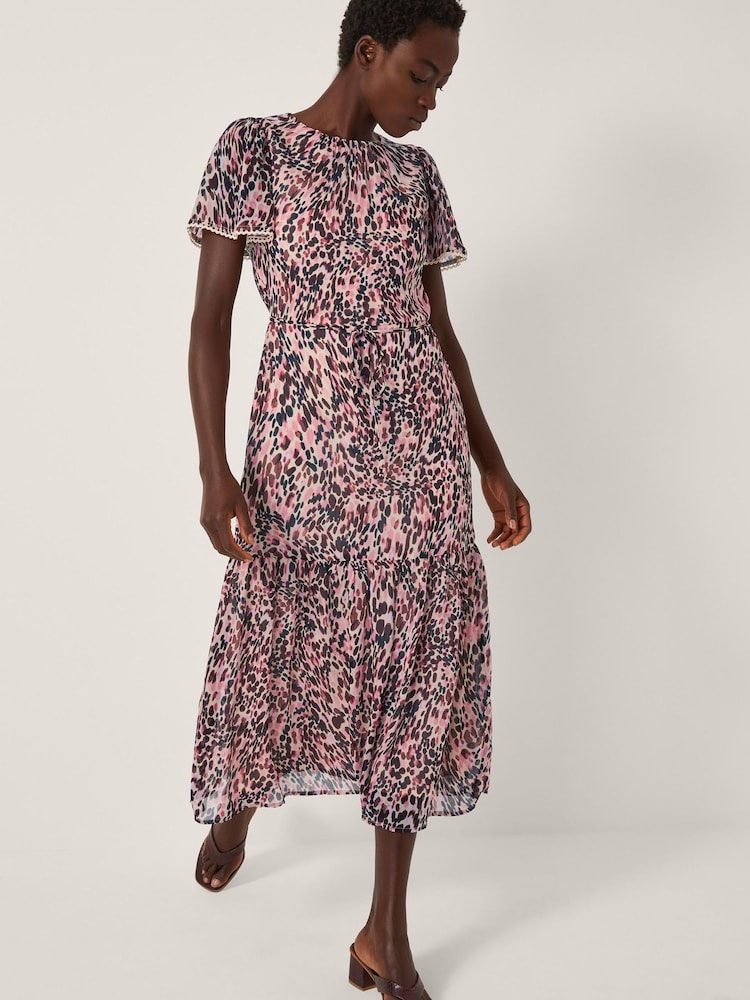Monsoon Sisi Animal Print Midi Dress - Imagem 1 de 4