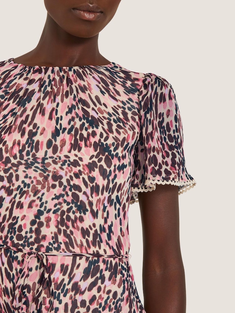 Monsoon Sisi Animal Print Midi Dress - Imagem 2 de 4