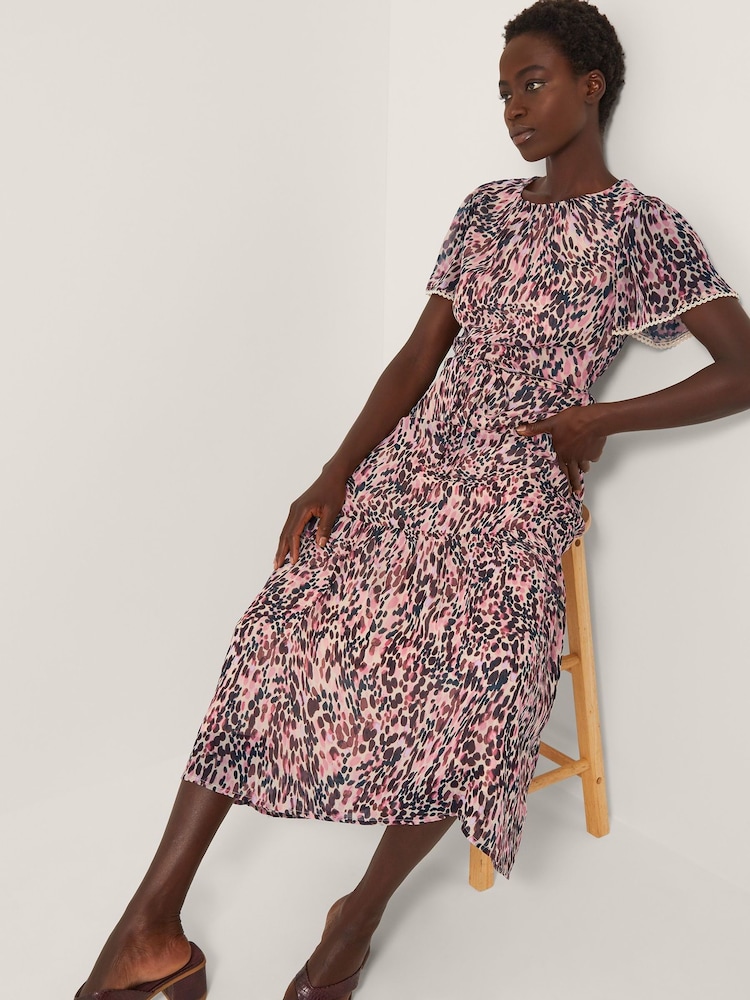 Monsoon Sisi Animal Print Midi Dress - Imagem 4 de 4