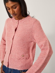 Monsoon Pink Suki Stitch Cardigan - Image 1 of 4