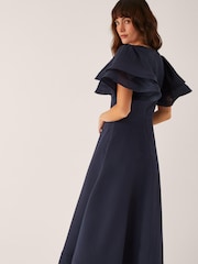 Monsoon Blue Patricia Ruffle Sleeve Midi Dress - Image 3 of 4