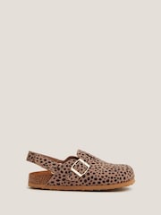 Monsoon Brown Animal Print Mules - Image 1 of 3