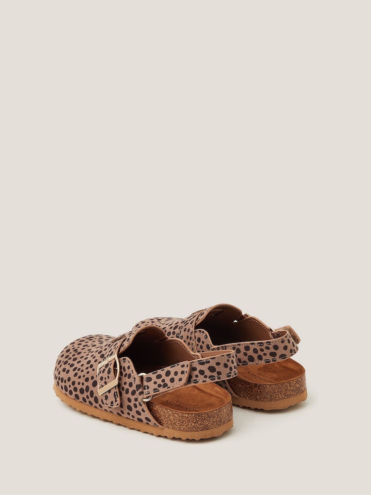 Monsoon Brown Animal Print Mules - Image 3 of 3