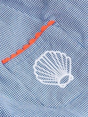 Monsoon Blue Embroidered Gingham Top & Shorts Set - Image 3 of 3
