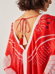 Monsoon Orange Mini Nara Shell Print Kaftan - Image 3 of 5