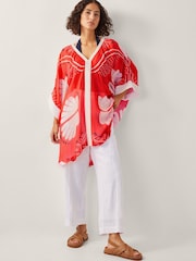 Monsoon Orange Mini Nara Shell Print Kaftan - Image 4 of 5