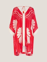 Monsoon Orange Mini Nara Shell Print Kaftan - Image 5 of 5