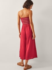 Monsoon Orange Nadia Shirred Embroidered Jumpsuit - Image 3 of 4