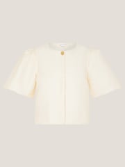Monsoon Cream Anne Puff Sleeve Jacket - Image 1 of 1
