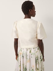 Monsoon Cream Anne Puff Sleeve Jacket - Image 2 of 5