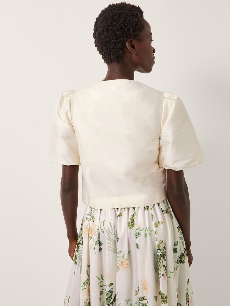 Monsoon Cream Anne Puff Sleeve Jacket - Image 2 of 5
