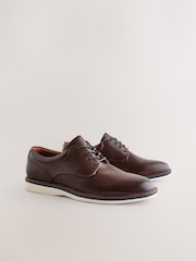 Brown Comfort Wedge Derby Shoes - Image 4 of 7
