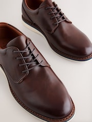 Brown Comfort Wedge Derby Shoes - Image 6 of 7