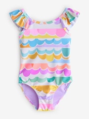 Multi Bright Wave Print Swimsuit - Image 1 of 1