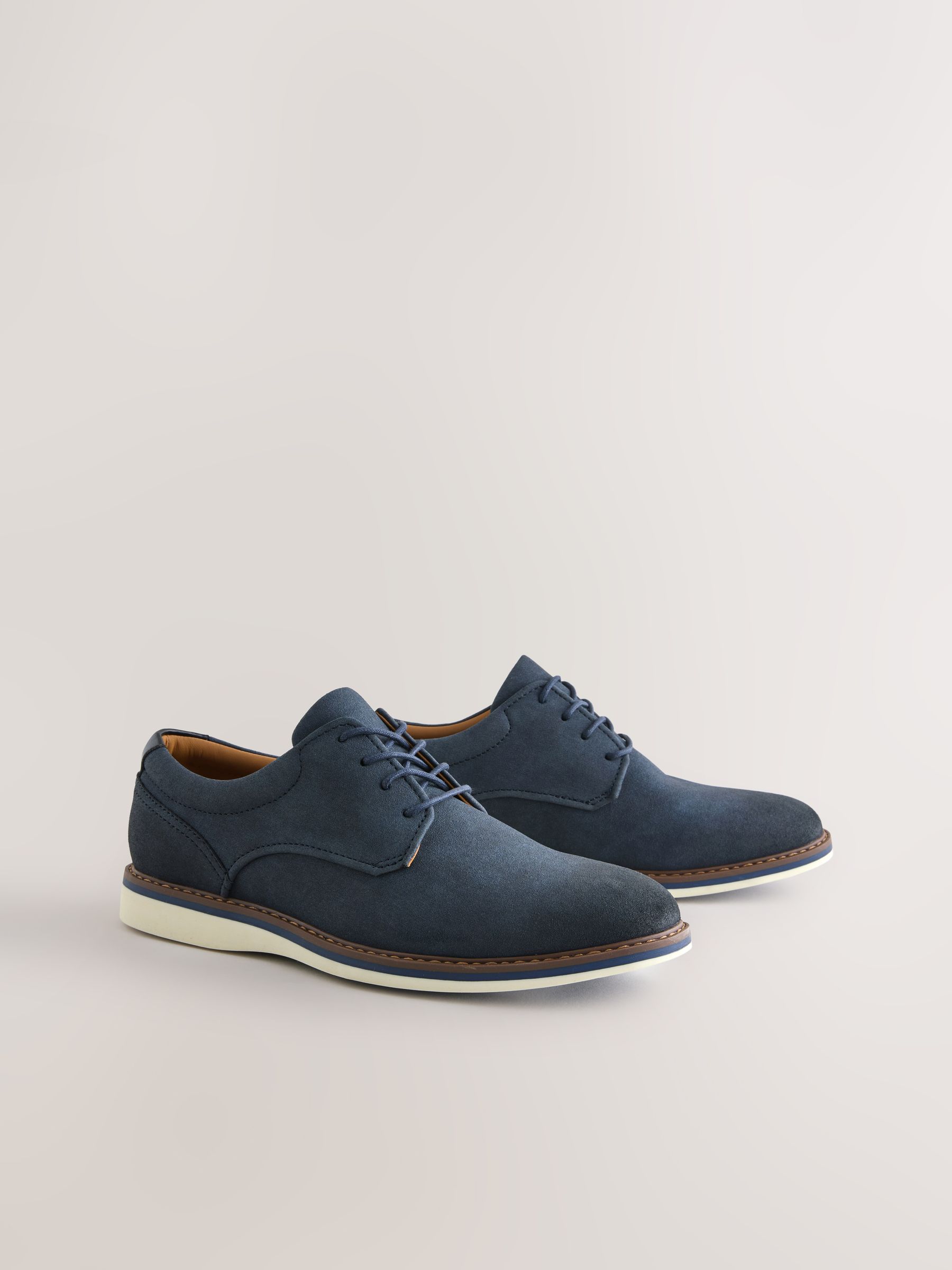 Mens Next Navy Comfort Wedge Derby Shoes US 10 (UK 9)