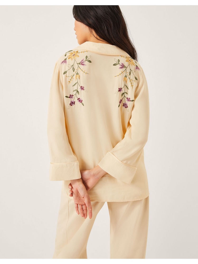 Monsoon Cream Elodie Floral Print Embroidered Blouse - Image 2 of 5 Monsoon Cream Elodie Floral Print Embroidered Blouse - Image 2 of 5