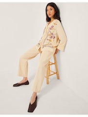 Monsoon Cream Elodie Floral Print Embroidered Blouse - Image 3 of 5