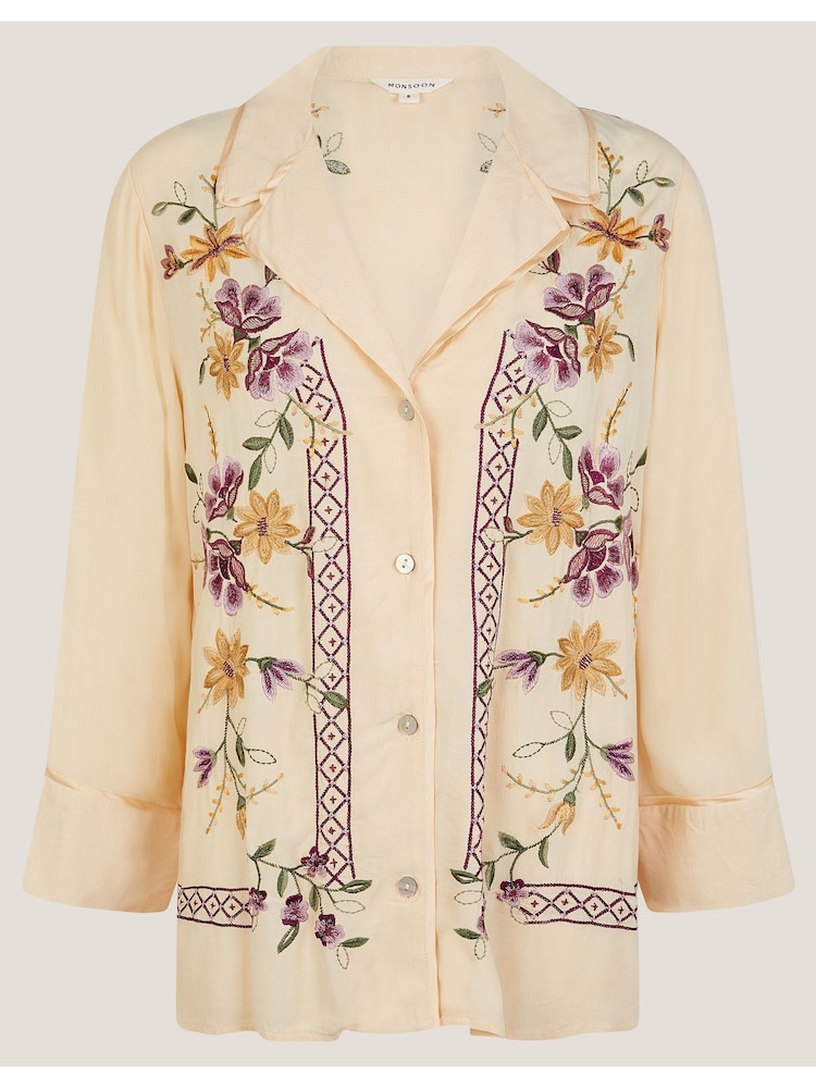 Monsoon Cream Elodie Floral Print Embroidered Blouse - Image 5 of 5 Monsoon Cream Elodie Floral Print Embroidered Blouse - Image 5 of 5