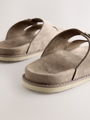 Stone Two Buckle Tonal Sandals - Image 4 of 7