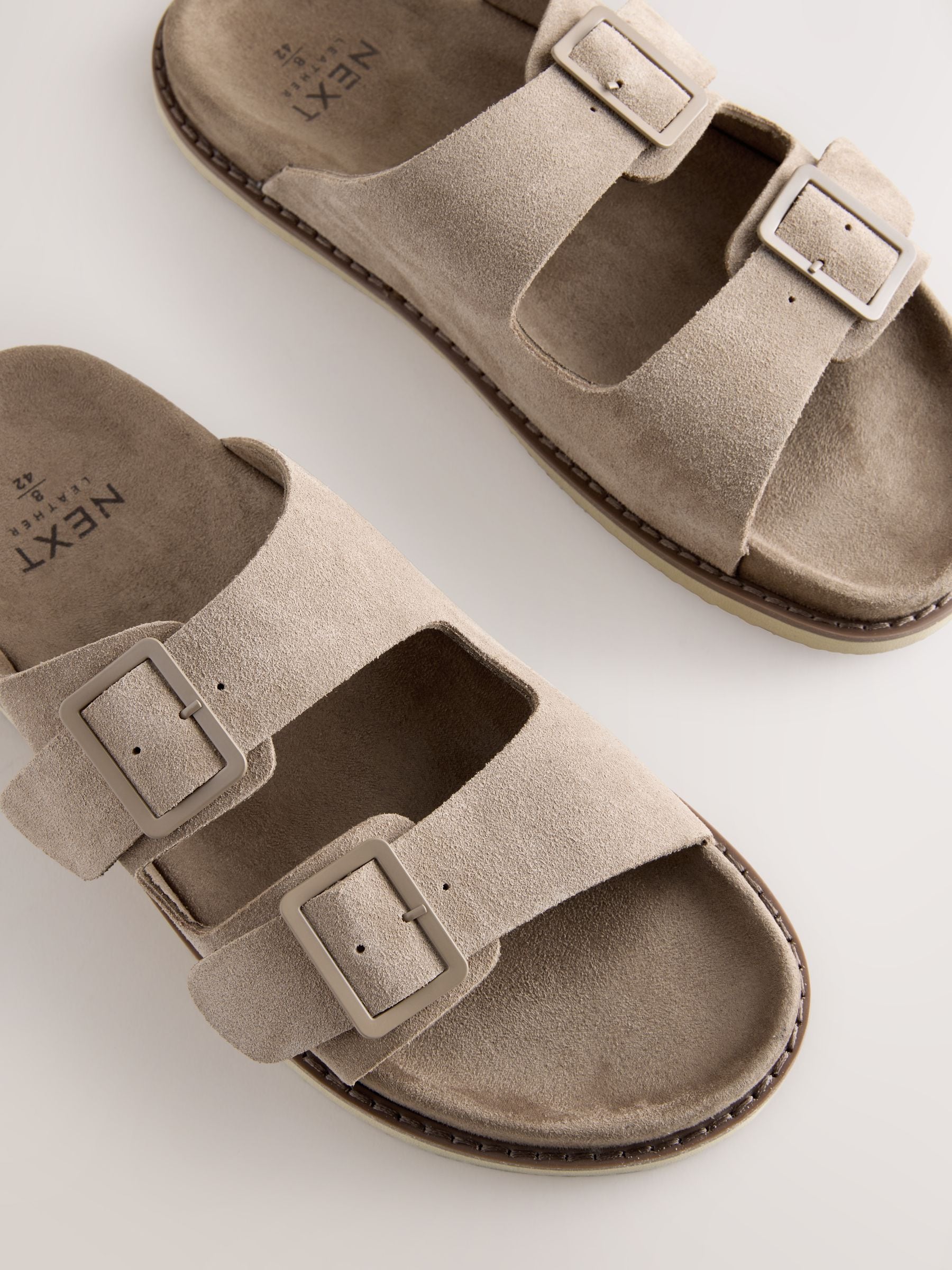 Buy Stone Two Buckle Tonal Sandals from Next USA