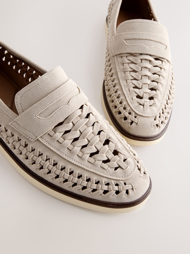 Neutral Weave Loafers - Image 2 of 5