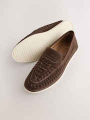 Brown Weave Loafers - Image 4 of 5