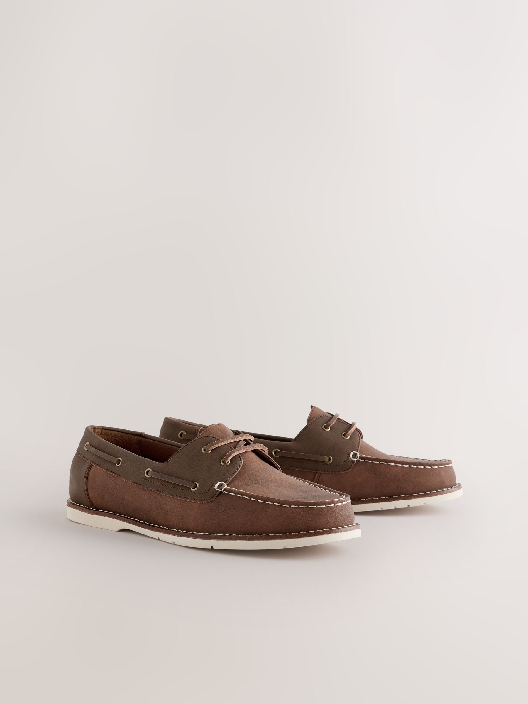 Buy Tan Brown Boat Shoes with Leather Laces from Next Canada