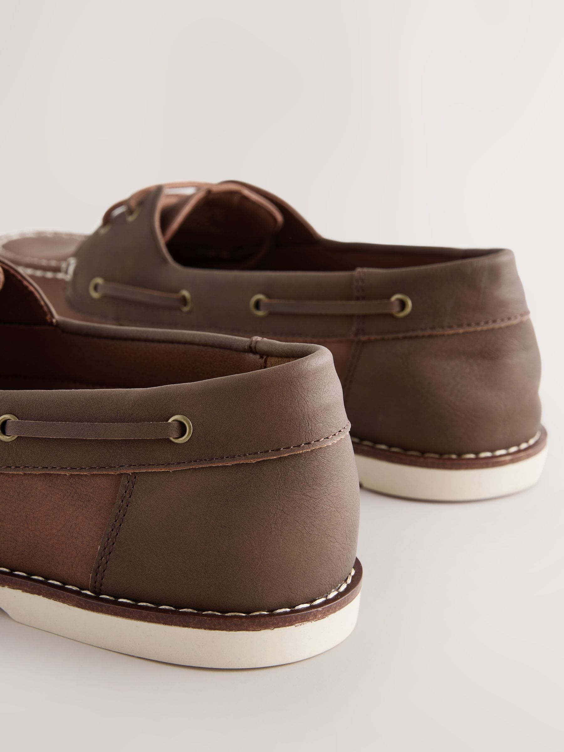 Buy Tan Brown Boat Shoes with Leather Laces from Next Canada