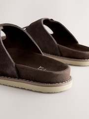 Brown Two Buckle Tonal Sandals - Image 6 of 7