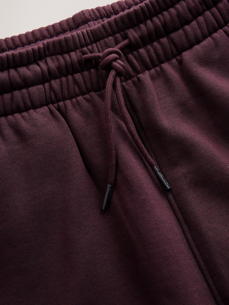 Burgundy Red Brushback Heavyweight Open Joggers - Image 2 of 3