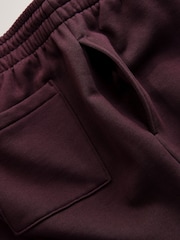 Burgundy Red Brushback Heavyweight Open Joggers - Image 3 of 3