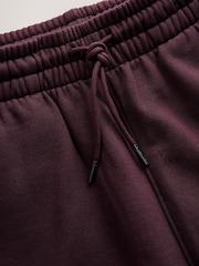 Burgundy Red Brushback Heavyweight Open Joggers - Image 6 of 7
