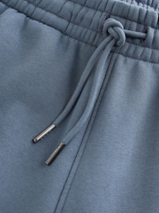 Petrol Blue Brushback Heavyweight Open Joggers - Image 2 of 3
