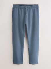 Petrol Blue Brushback Heavyweight Open Joggers - Image 7 of 9