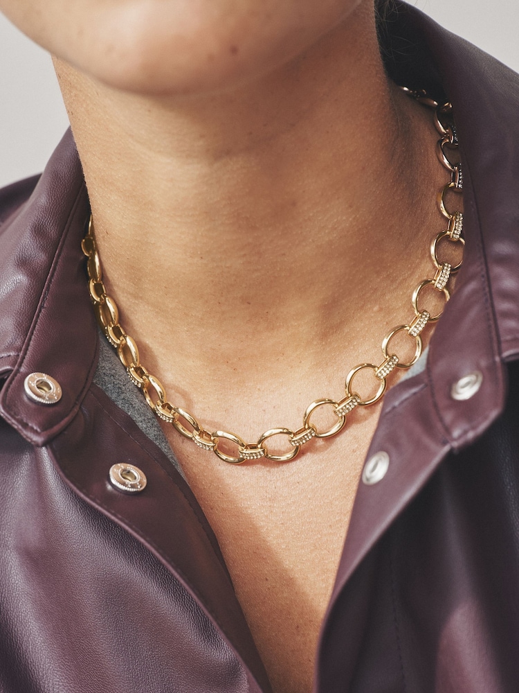 Zlata - Sparkle Detail Chain Necklace - Slika 2 iz 5