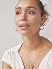 Zlata - Sparkle Detail Hoop Earrings - Slika 1 iz 6