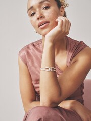 Silver Tone Sparkle Detail Cuff Bracelet - Image 2 of 6