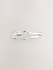 Silver Tone Sparkle Detail Cuff Bracelet - Image 5 of 6