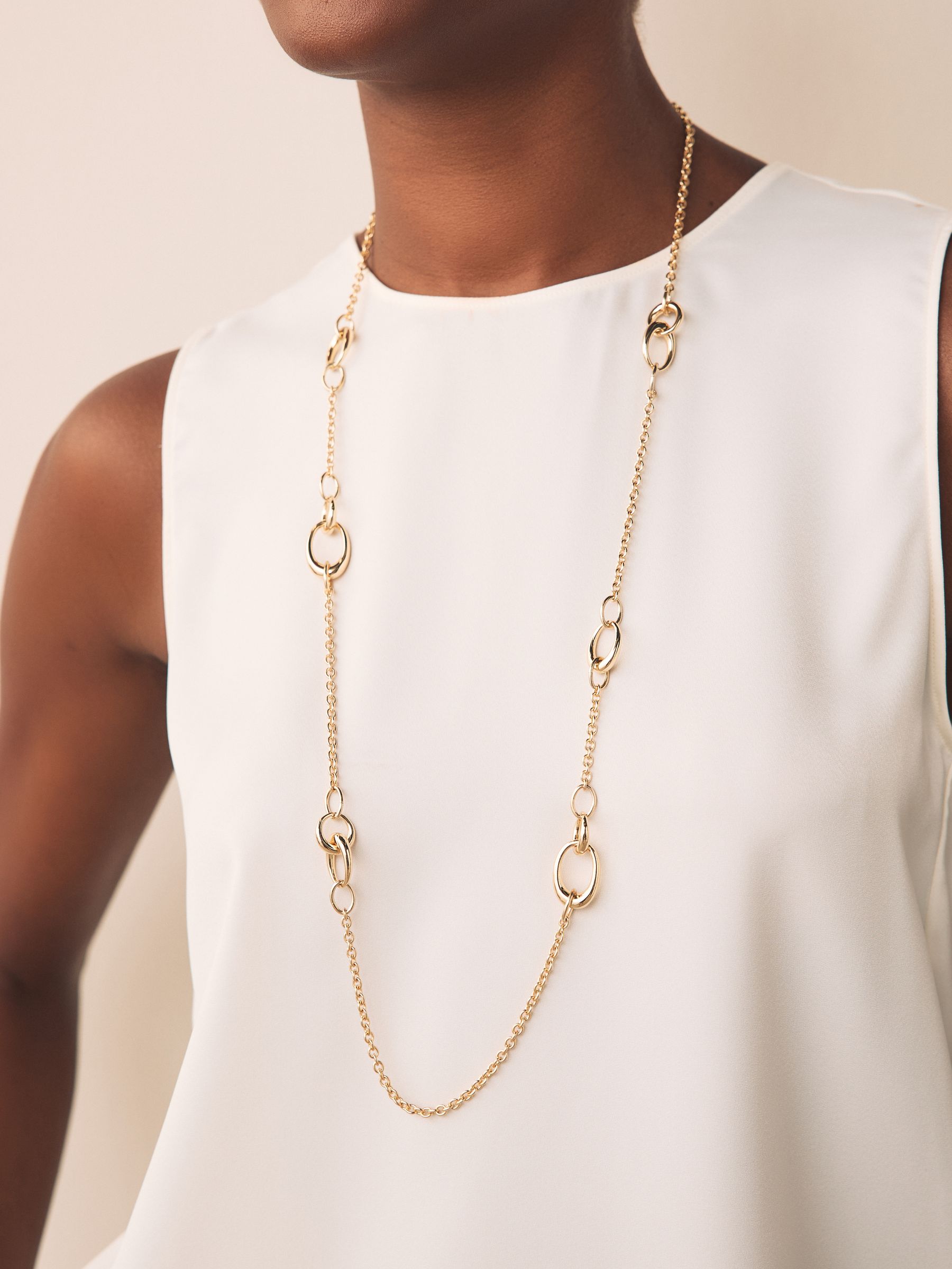 Buy Gold Tone Link Chain Long Necklace from Next South Africa