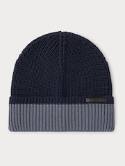 أزرق - Hackett Merino Wool Beanie - صورة 1 من 3